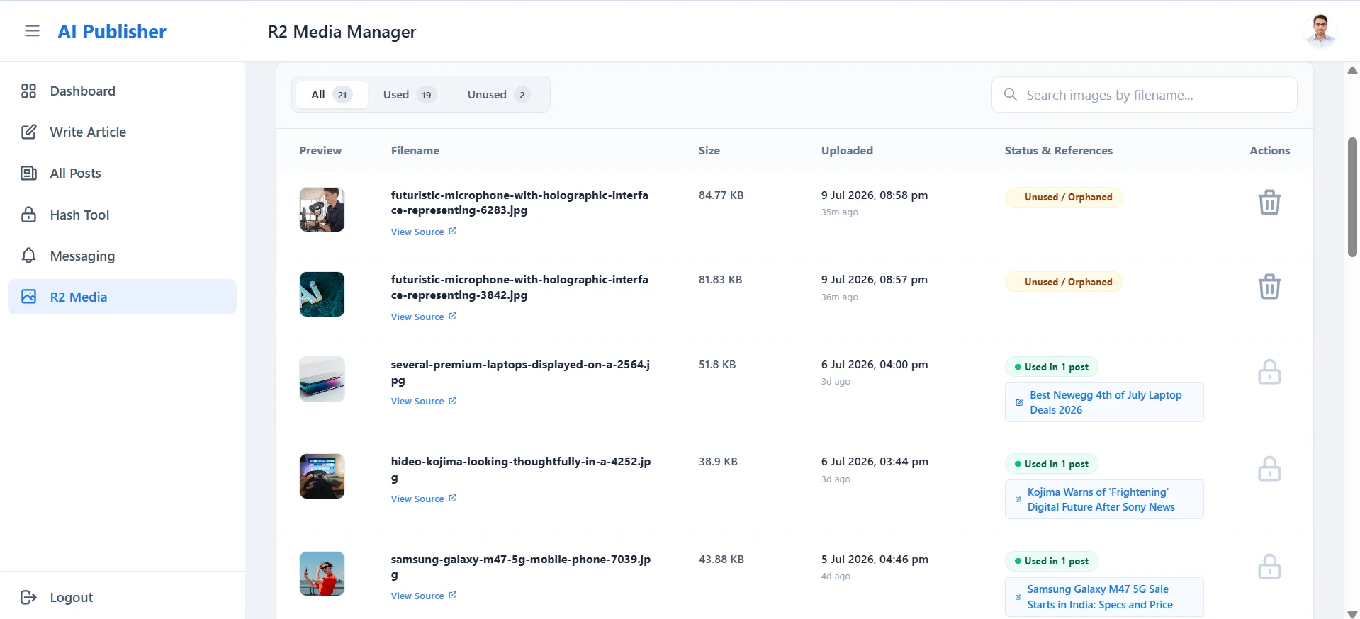 AI CMS Dashboard - Deployments